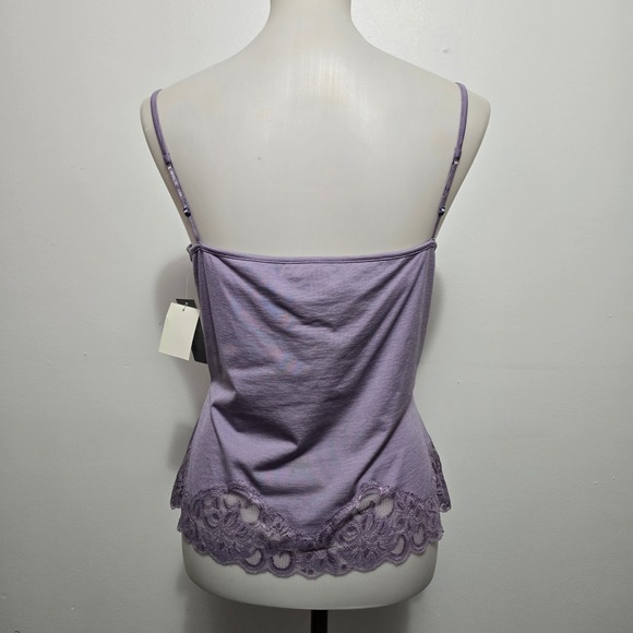 WD.NY Silk Blend Lace Sequin Camisole Top Dusk Purple Size L Fairycore - Picture 4 of 7